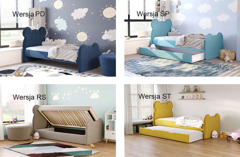 łóżko dziecięce tapicerowane 81266